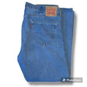 Levis 505 Regular Straight Leg Jenas-Size 42x30-Dark Stonewash-Red Tab-Classic